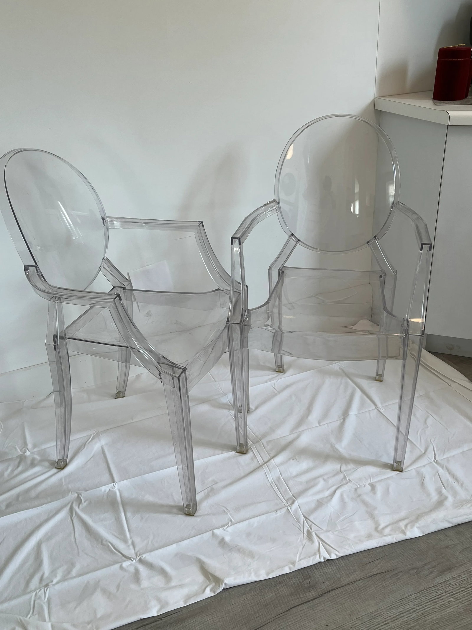 Pair Philippe Starck for Kartell Ghost Chairs - Set of 2 - 3