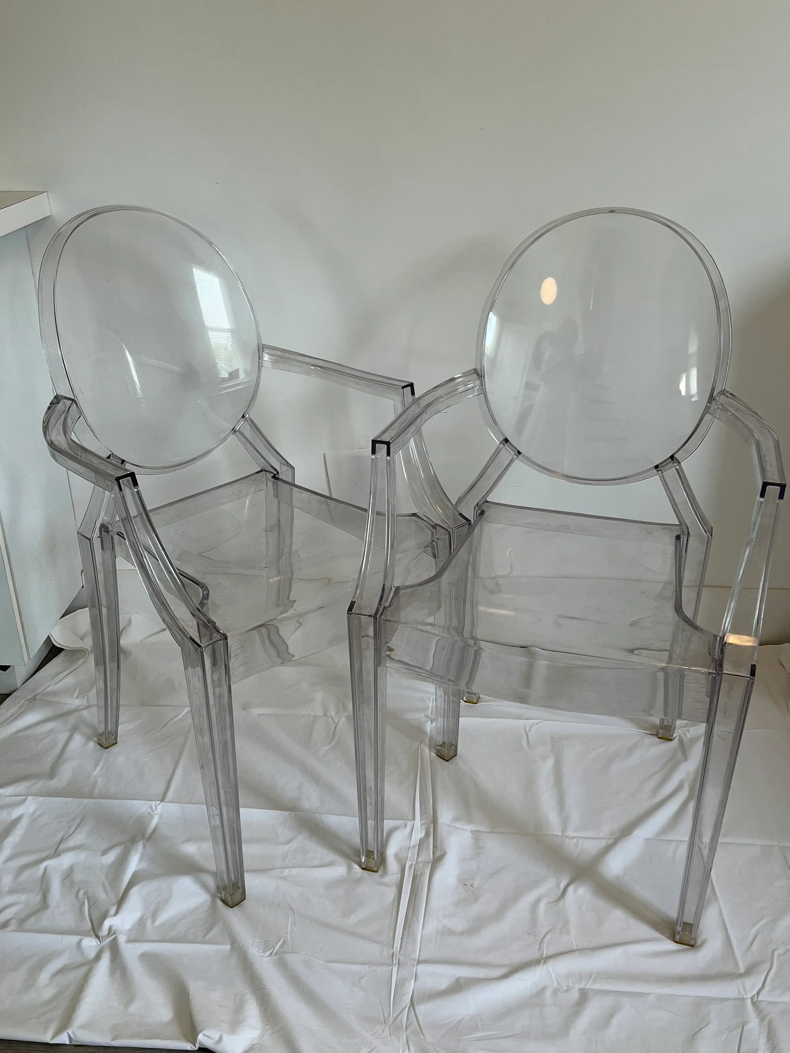 Pair Philippe Starck for Kartell Ghost Chairs - Set of 2 - 4