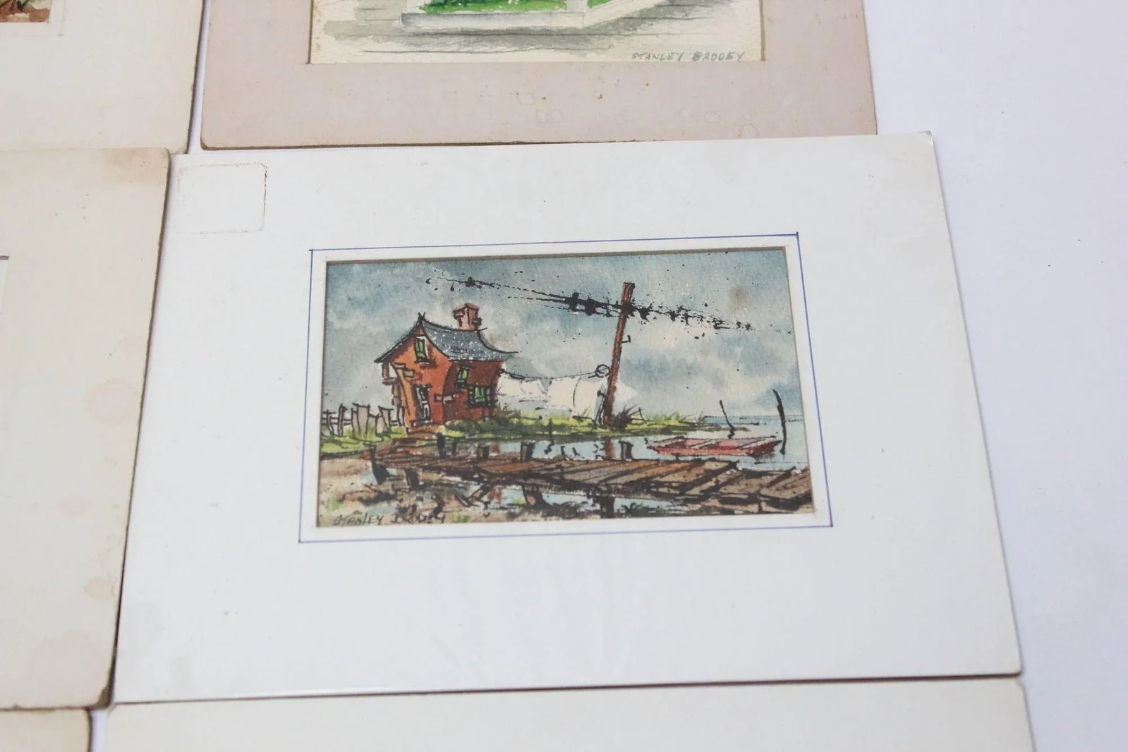 Grouping of Six Plein-Air Watercolors by Stanley C. Brodey - 6