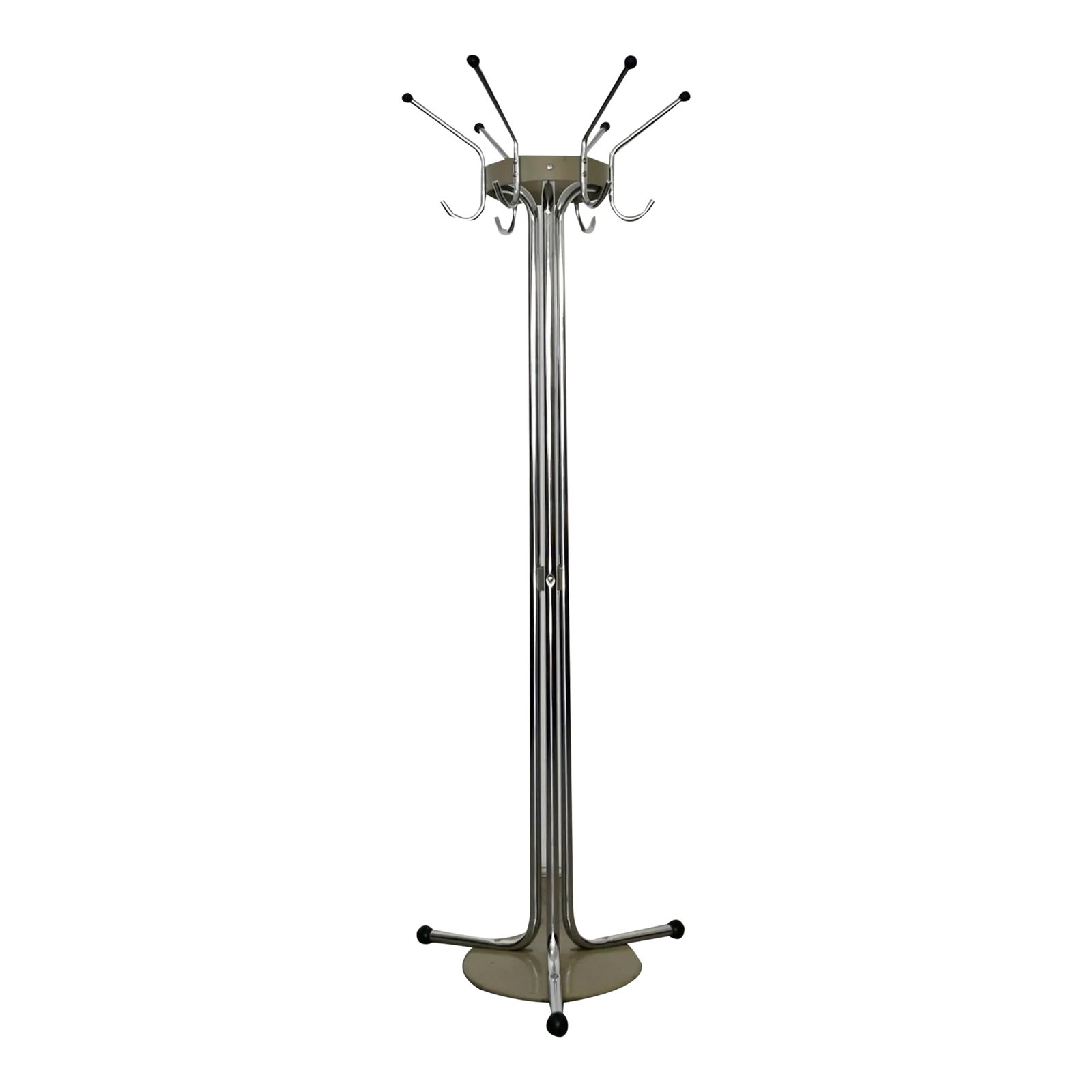 1940's Art Deco Chrome Coat Rack (1 of 12)