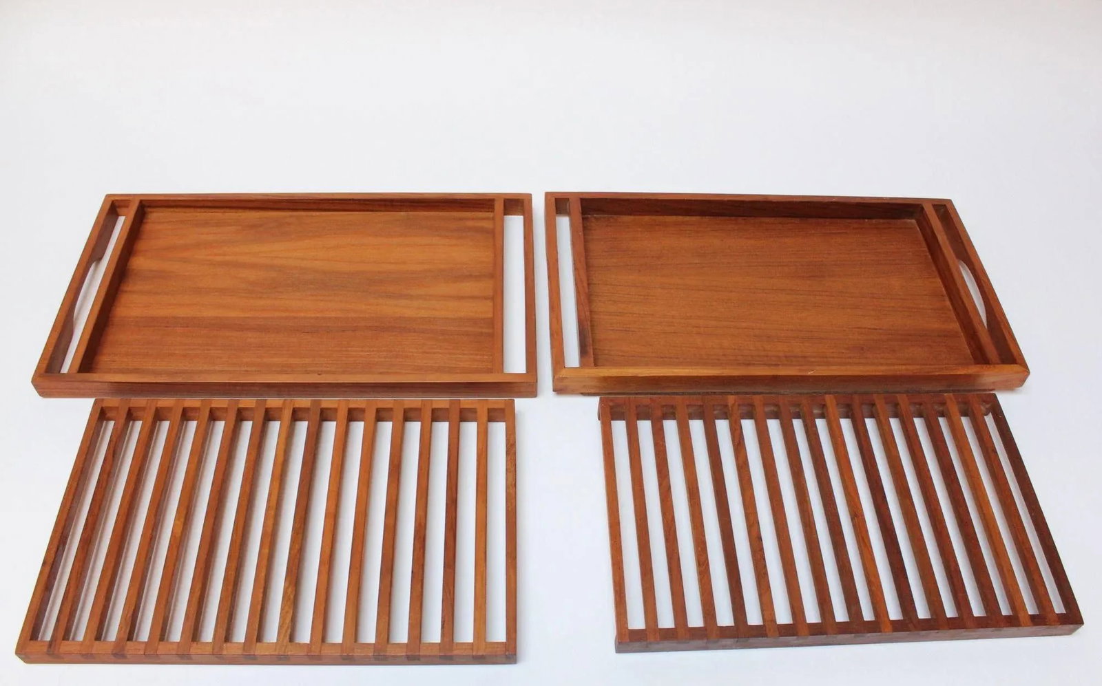 Pair of Mid-Century Modern Teak Breadboards/Serving Trays by Selandia Designs - 4