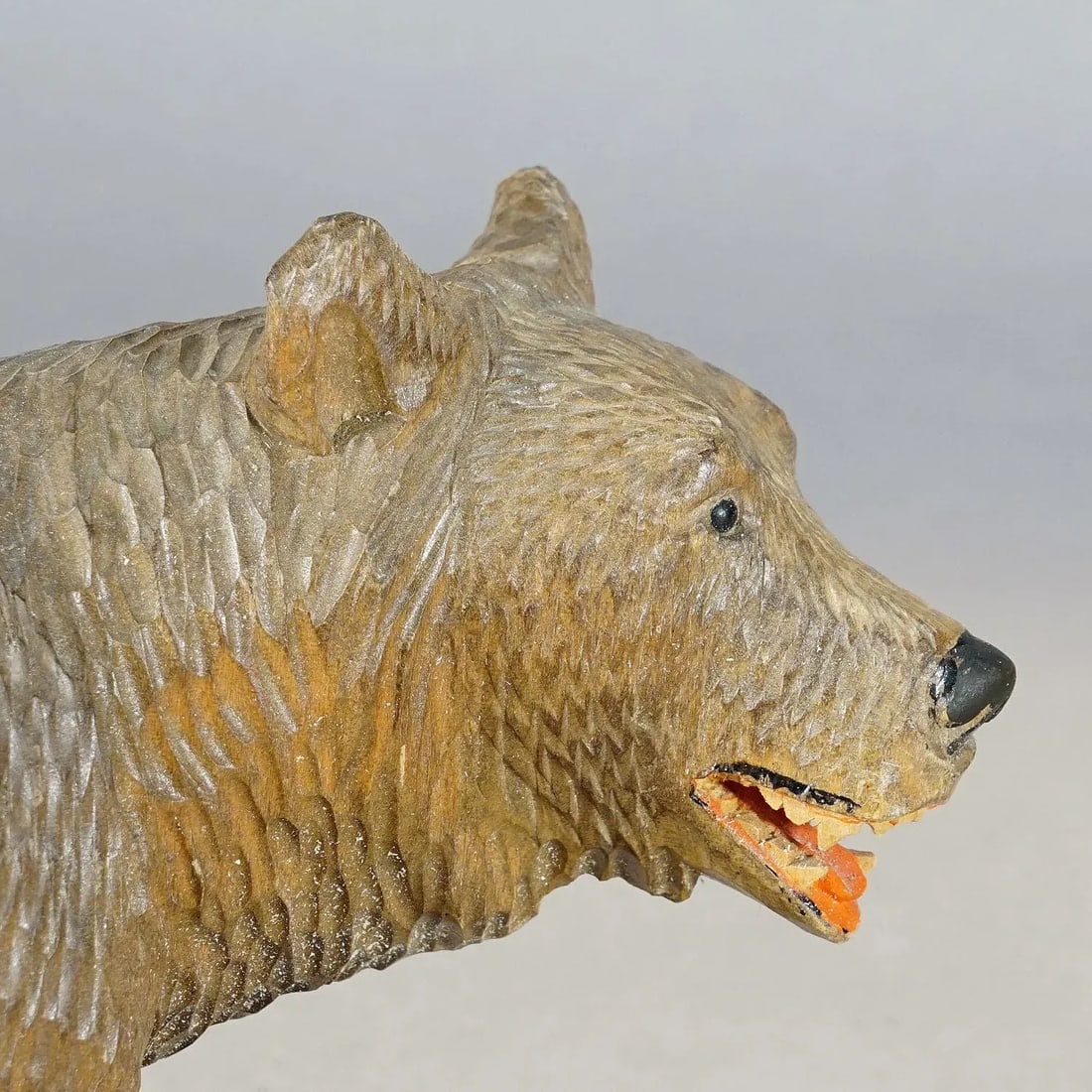 Vintage Wooden Walking Bear Handcarved in Brienz Ca. 1930s - 2