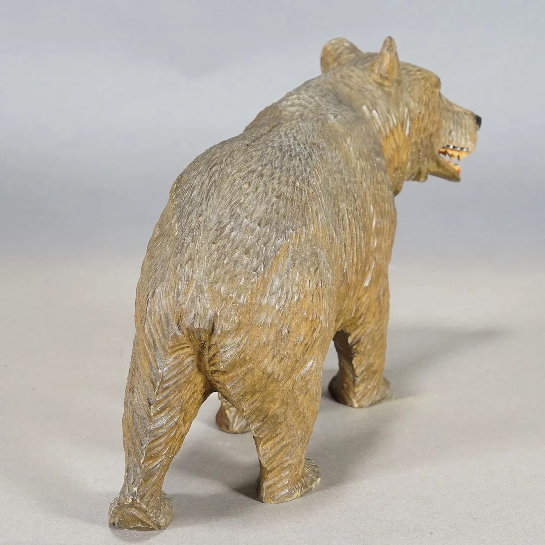 Vintage Wooden Walking Bear Handcarved in Brienz Ca. 1930s - 4