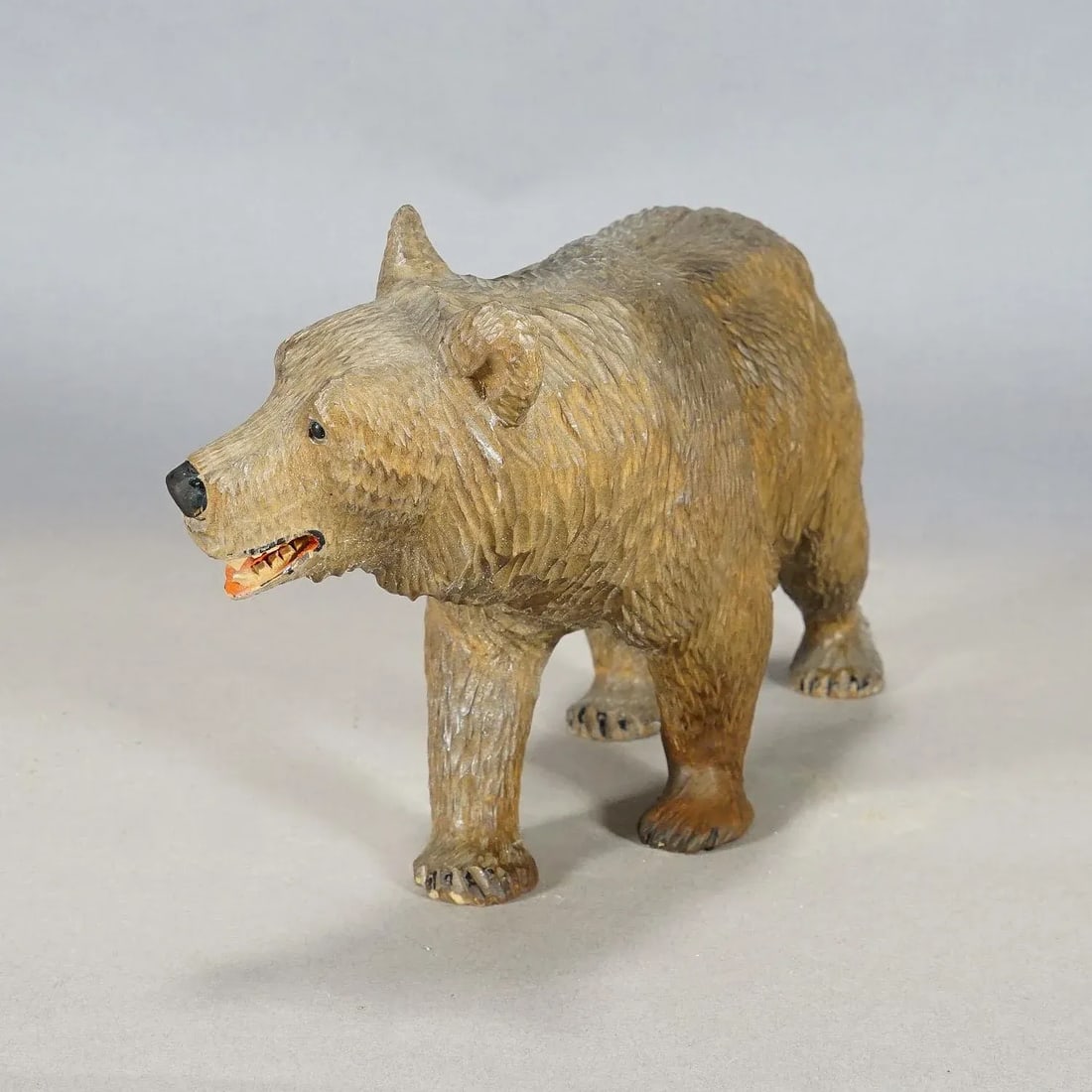 Vintage Wooden Walking Bear Handcarved in Brienz Ca. 1930s - 6