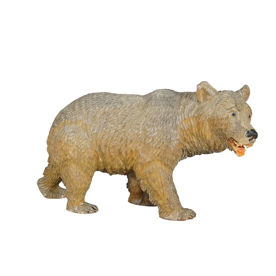 Vintage Wooden Walking Bear Handcarved in Brienz Ca. 1930s - 8