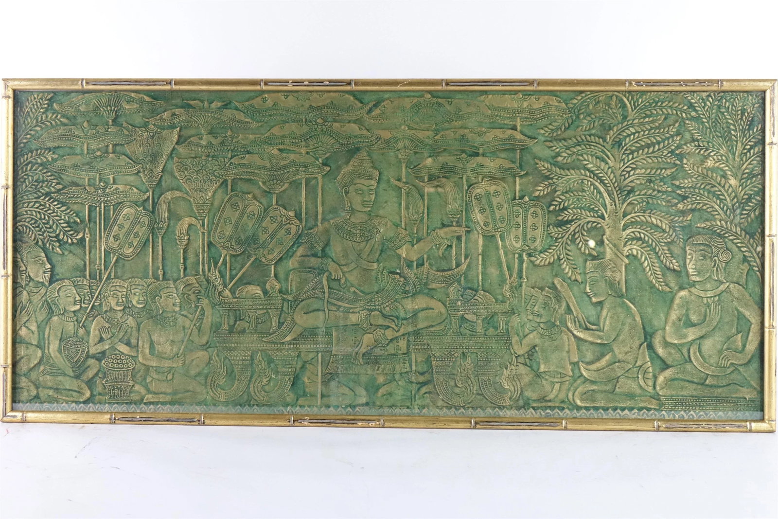 The Emperor - Antique Monochromatic Large Asian Original Relief Print - 6