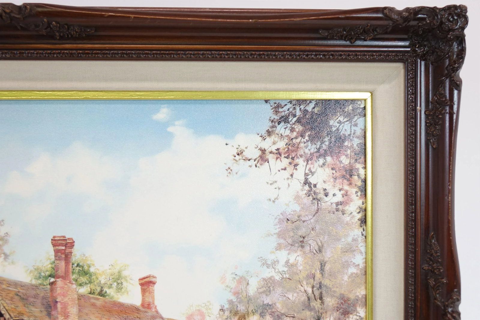 Early 20th Century Lower Brockhampton Manor, Large Signed Print, Framed - 4