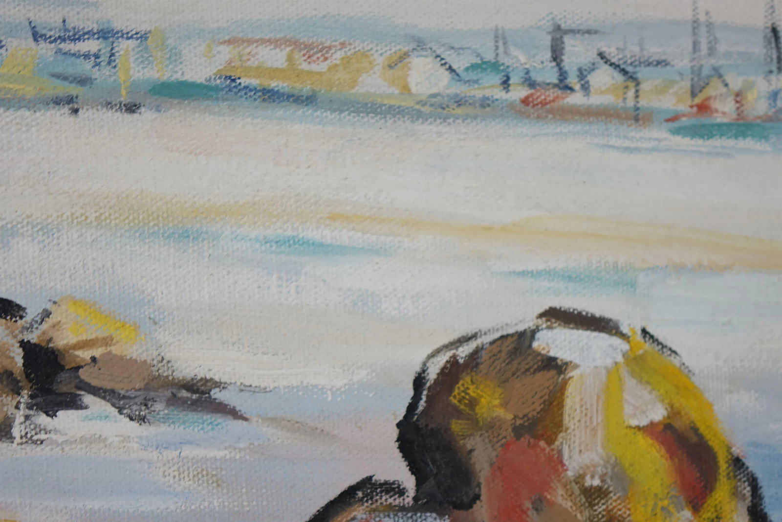 Early 20th Century Seascape, Large Original Oil on Canvas, Signed - 3