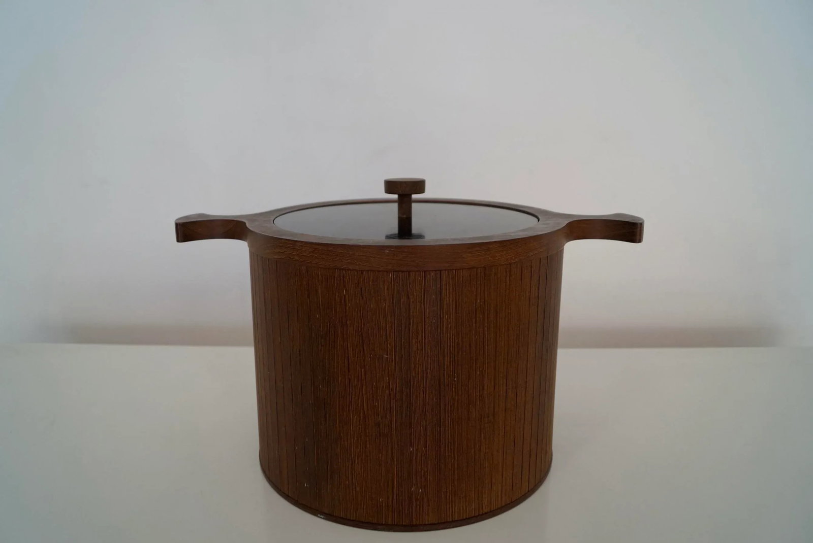 1960's Danish Modern Wood Ice Bucket - 2