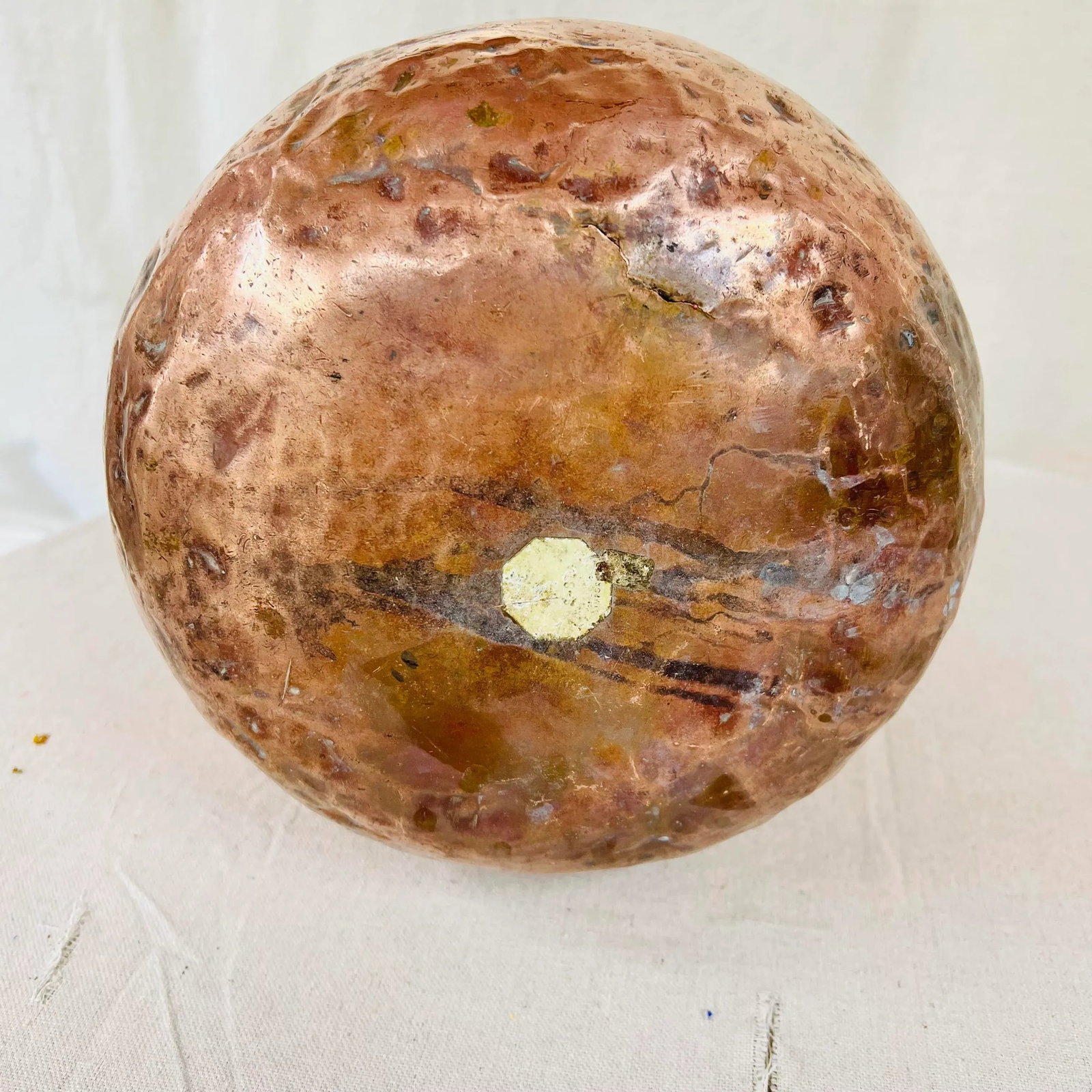 Mid Century Handmade Large Copper Container With Handle - 6