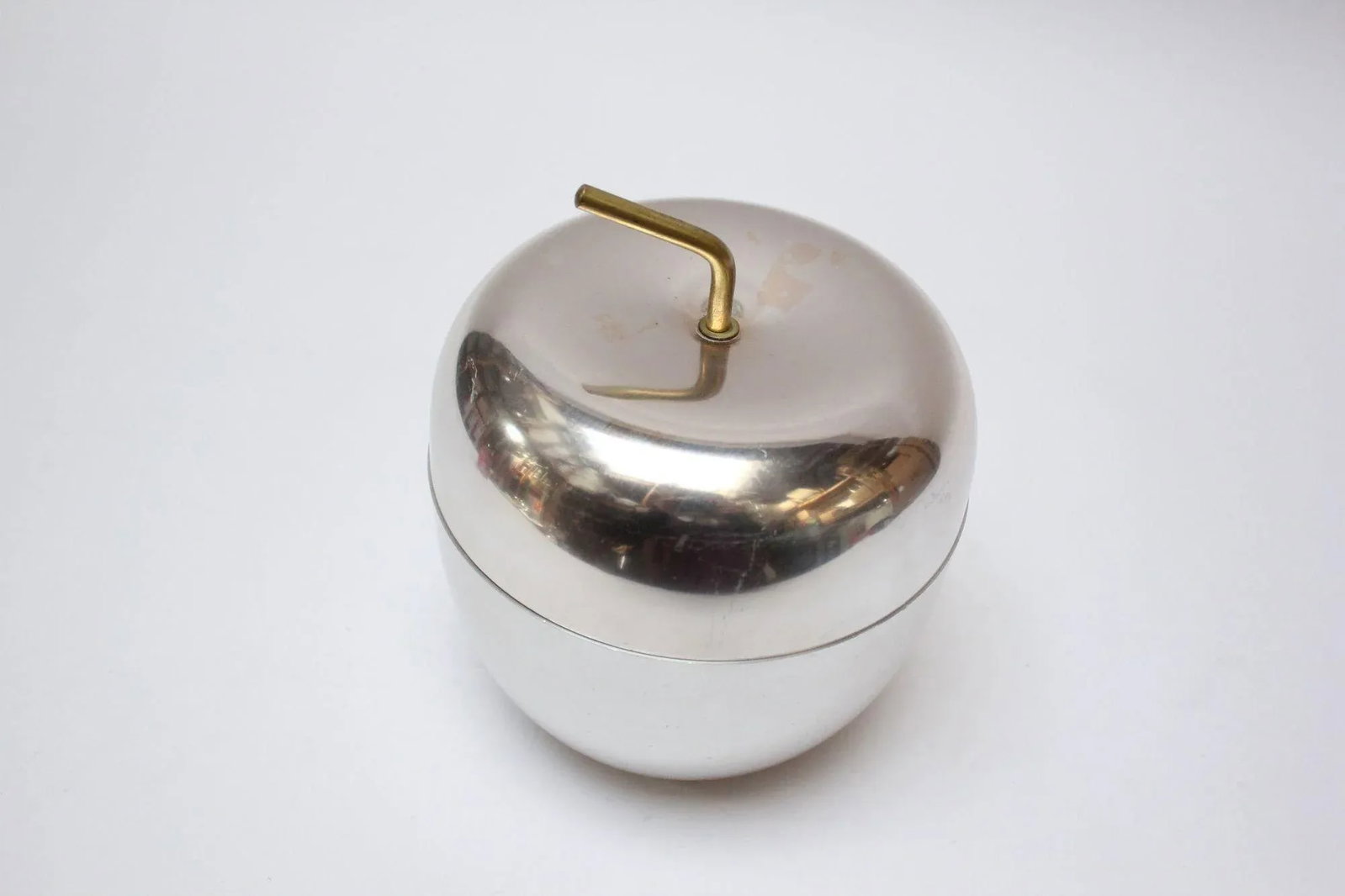 Mid-Century Italian Aluminum "Mela" Ice Bucket by Ettore Sottsass for Rinnovel - 3