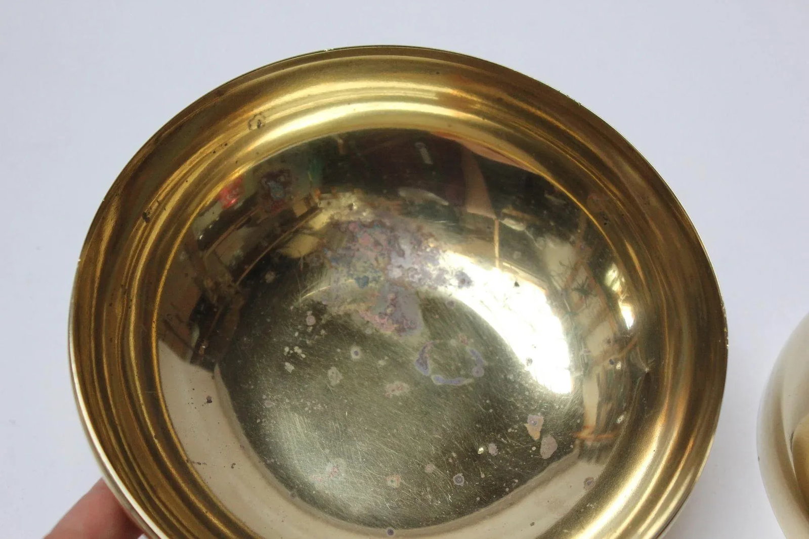 Mid-Century Italian Modern Mpi Brass "Apple" Lidded Serving/Candy Dish - 10