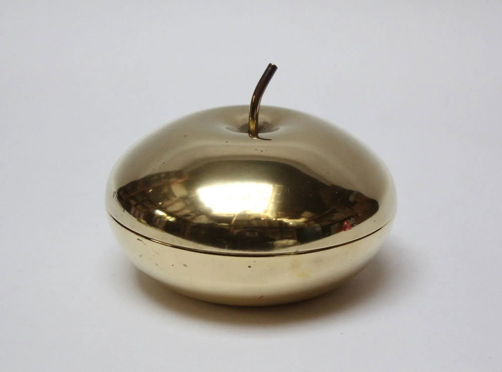 Mid-Century Italian Modern Mpi Brass "Apple" Lidded Serving/Candy Dish - 2