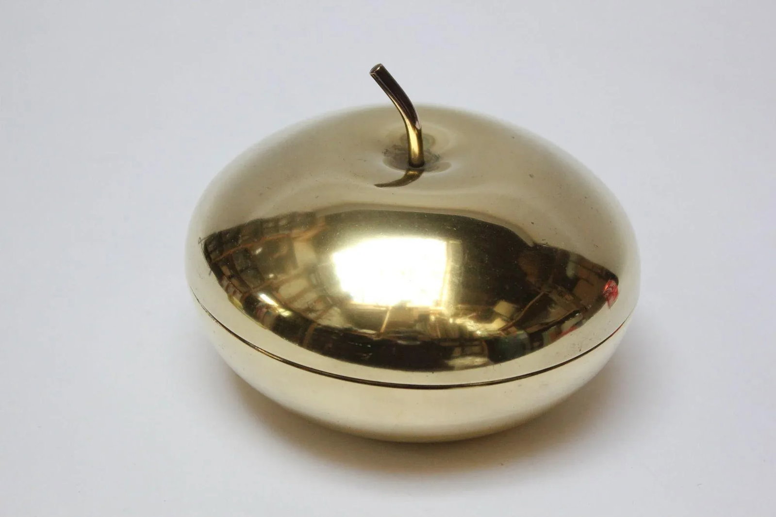 Mid-Century Italian Modern Mpi Brass "Apple" Lidded Serving/Candy Dish - 4