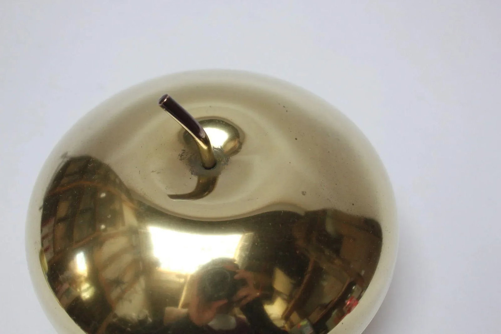Mid-Century Italian Modern Mpi Brass "Apple" Lidded Serving/Candy Dish - 8