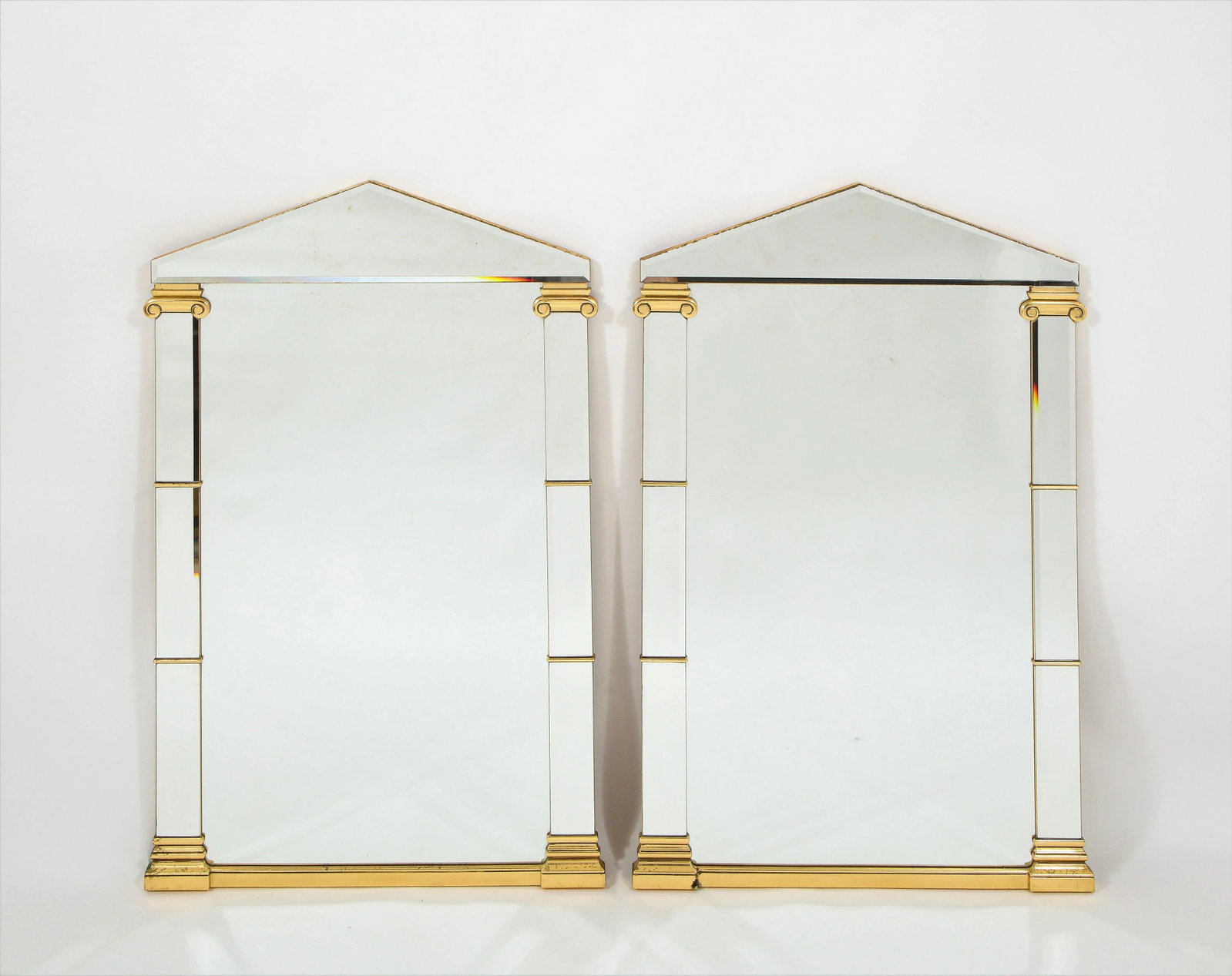 Pair of 20th Century French Neoclassical Mirrors With Gilt Accents - 13