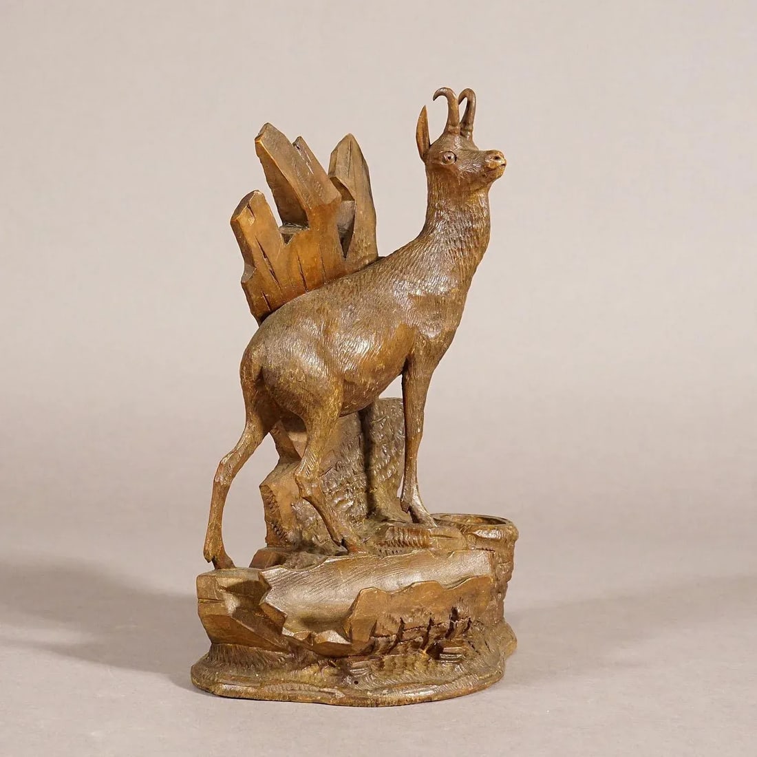 Finely Carved Wood Chamois Brienz, Switzerland Ca. 1900 - 3