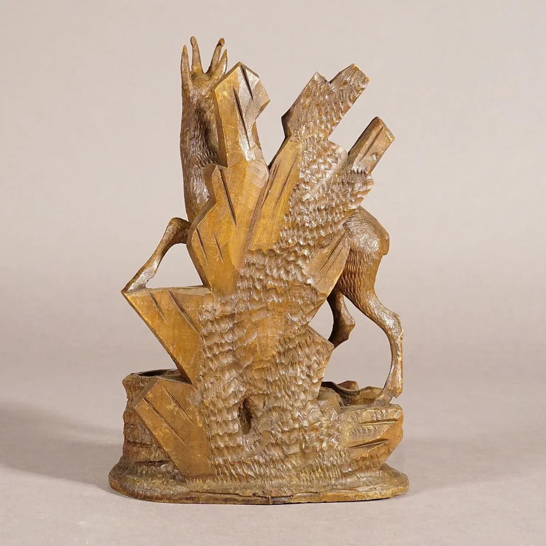 Finely Carved Wood Chamois Brienz, Switzerland Ca. 1900 - 4