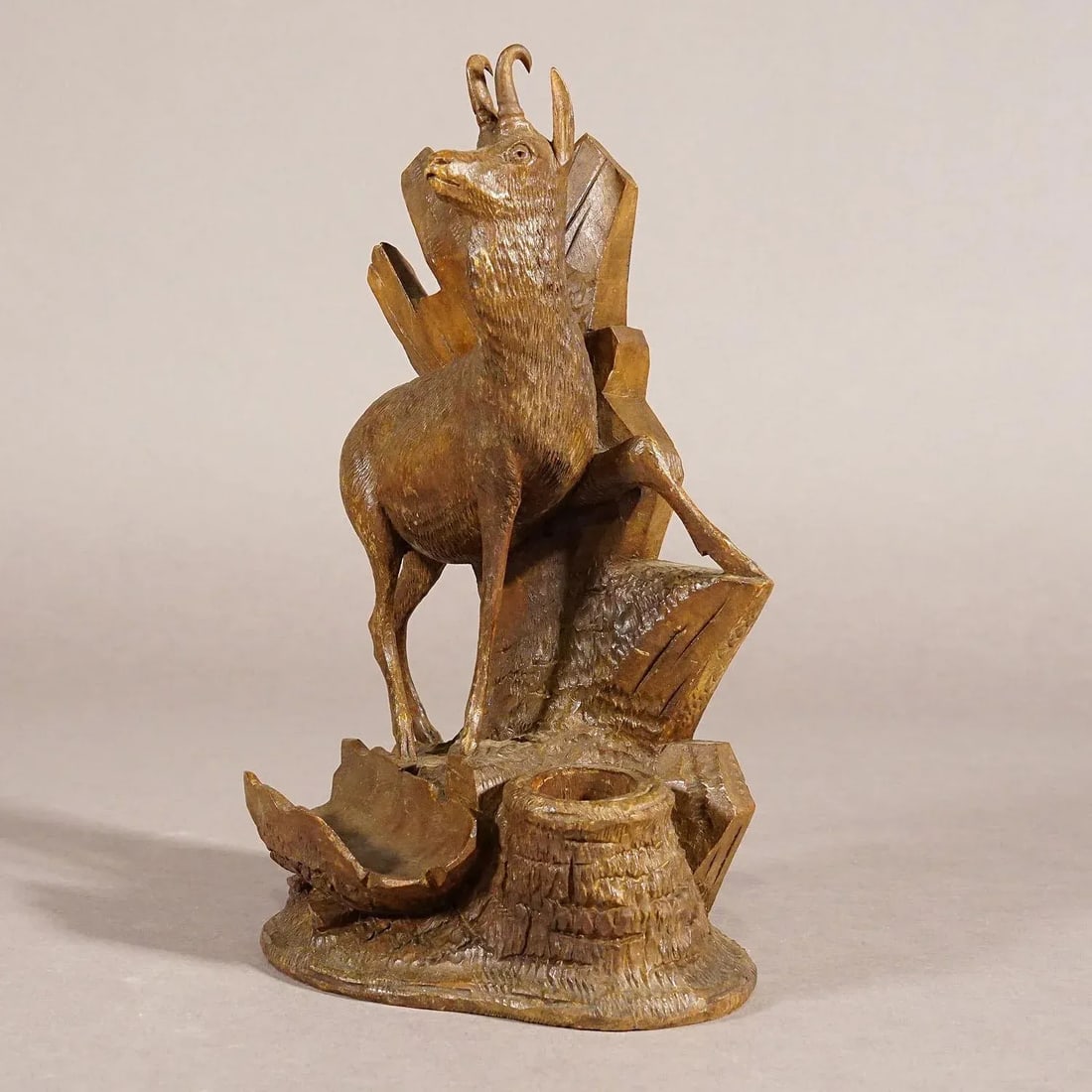 Finely Carved Wood Chamois Brienz, Switzerland Ca. 1900 - 6
