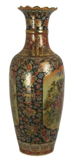 19th Century Tall Japanese Floral Porcelain Vase - 12