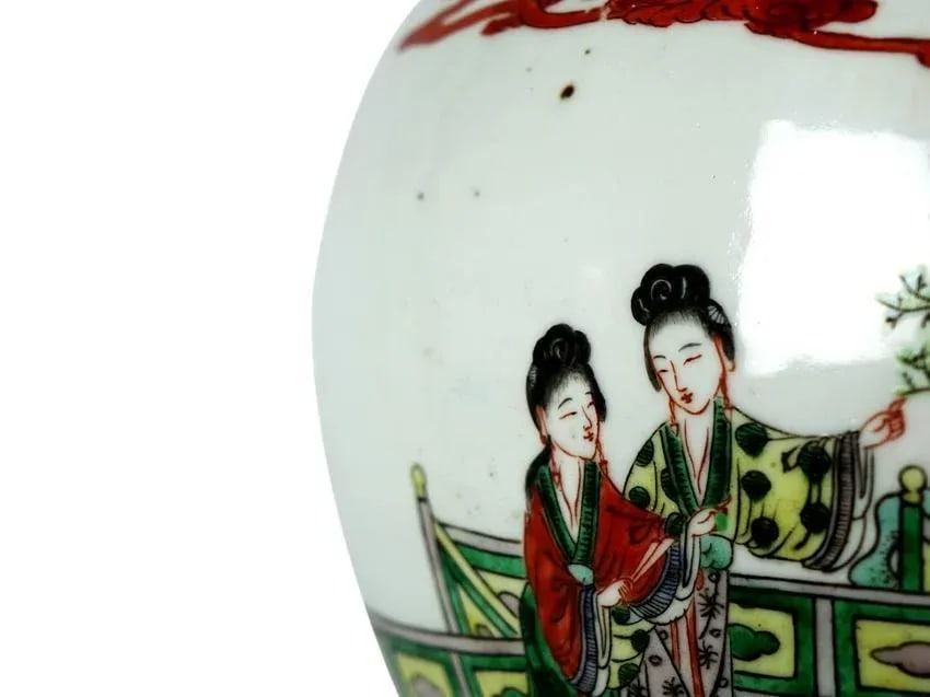 18th Century Antique Chinese Porcelain Ginger Jar Lamp - 2