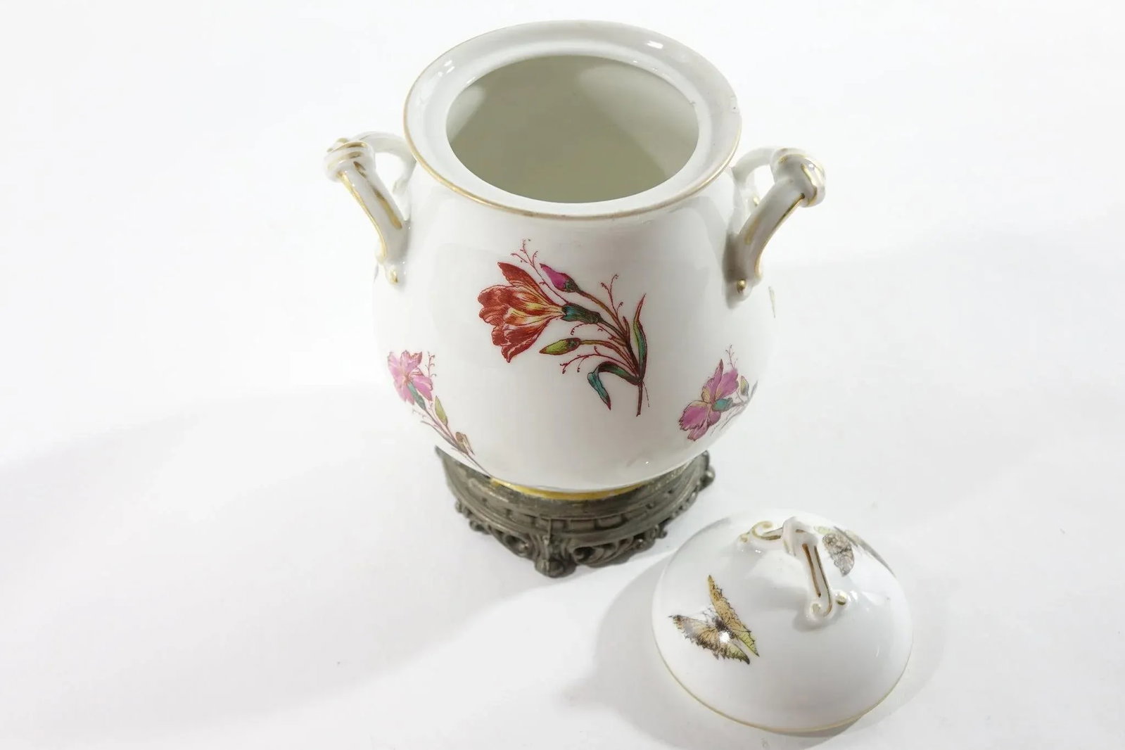 1930s Hand Painted Porcelain Jar - 6