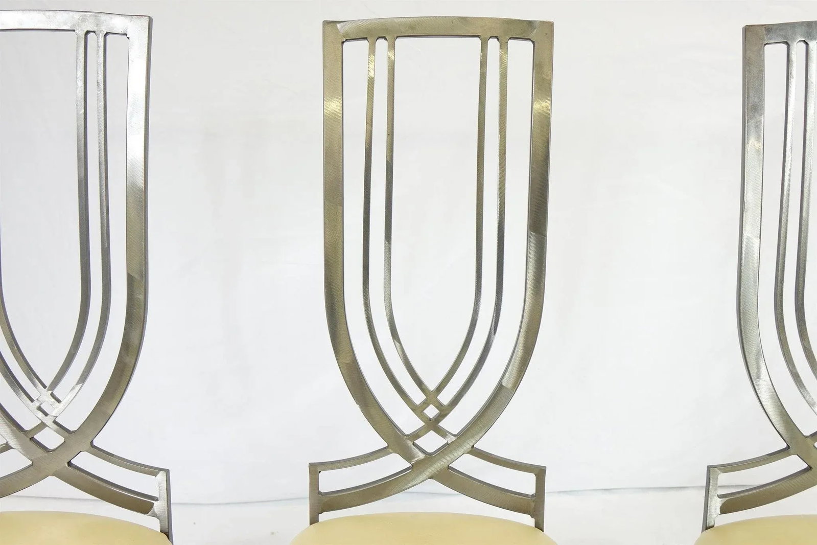 1990s Modern Metal and Glass Table and 4 Chairs - Set of 5 - 12