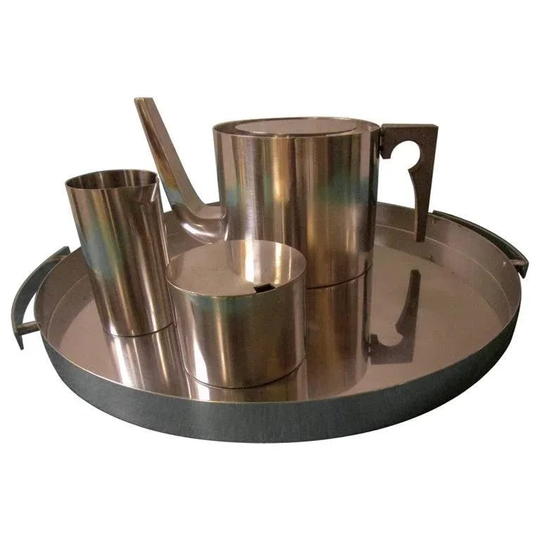 Mid-Century Modern Stainless Steel Tea Service by Arne Jacobsen for Stelton - 11
