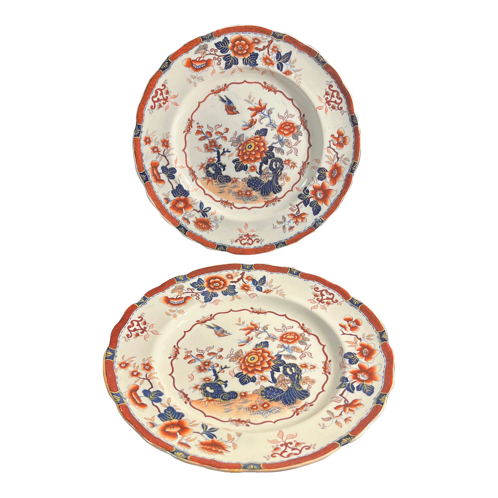 Antique Minton Oriental Japan Ironstone Plates- Set of 2: Set of two, early Minton plates in the Oriental Japan pattern. Excellent color, quality, and detail. Condition: Alterations: Original Condition Unaltered Imperfections: Some Imperfections Condition No