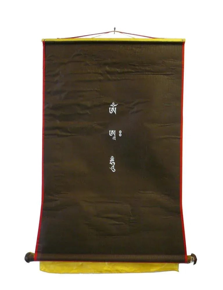 Tibetan Print Fabric Trim Deity Art Wall Scroll Thangka - 3