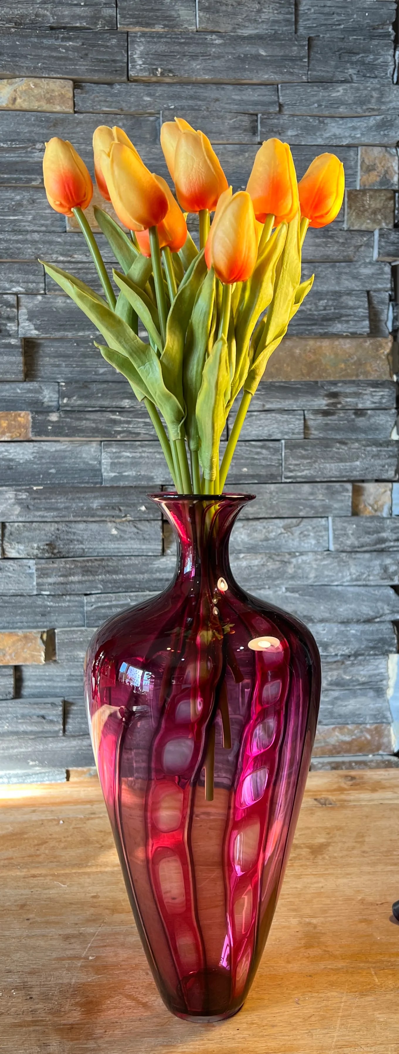 Art Glass Vase Swirled Pattern With Abstract Square Pattern Signed Jeff Holmwood 2001 - 8