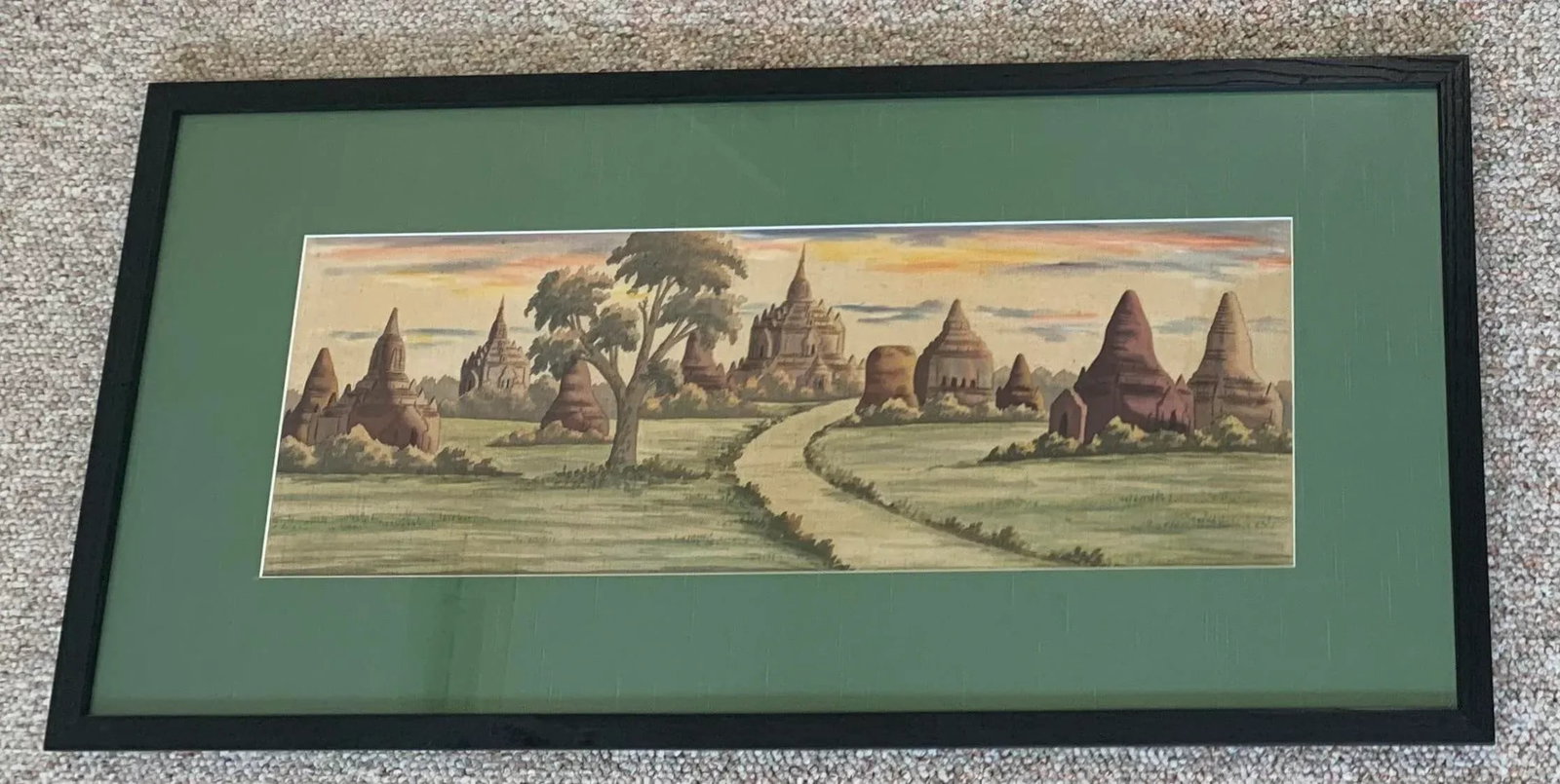 Vintage Print of Stupas in Bagon, Myanmar at Sunrise - 3