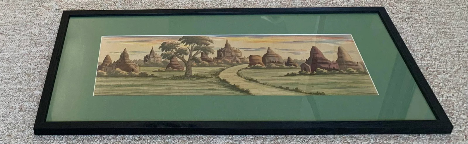 Vintage Print of Stupas in Bagon, Myanmar at Sunrise - 4