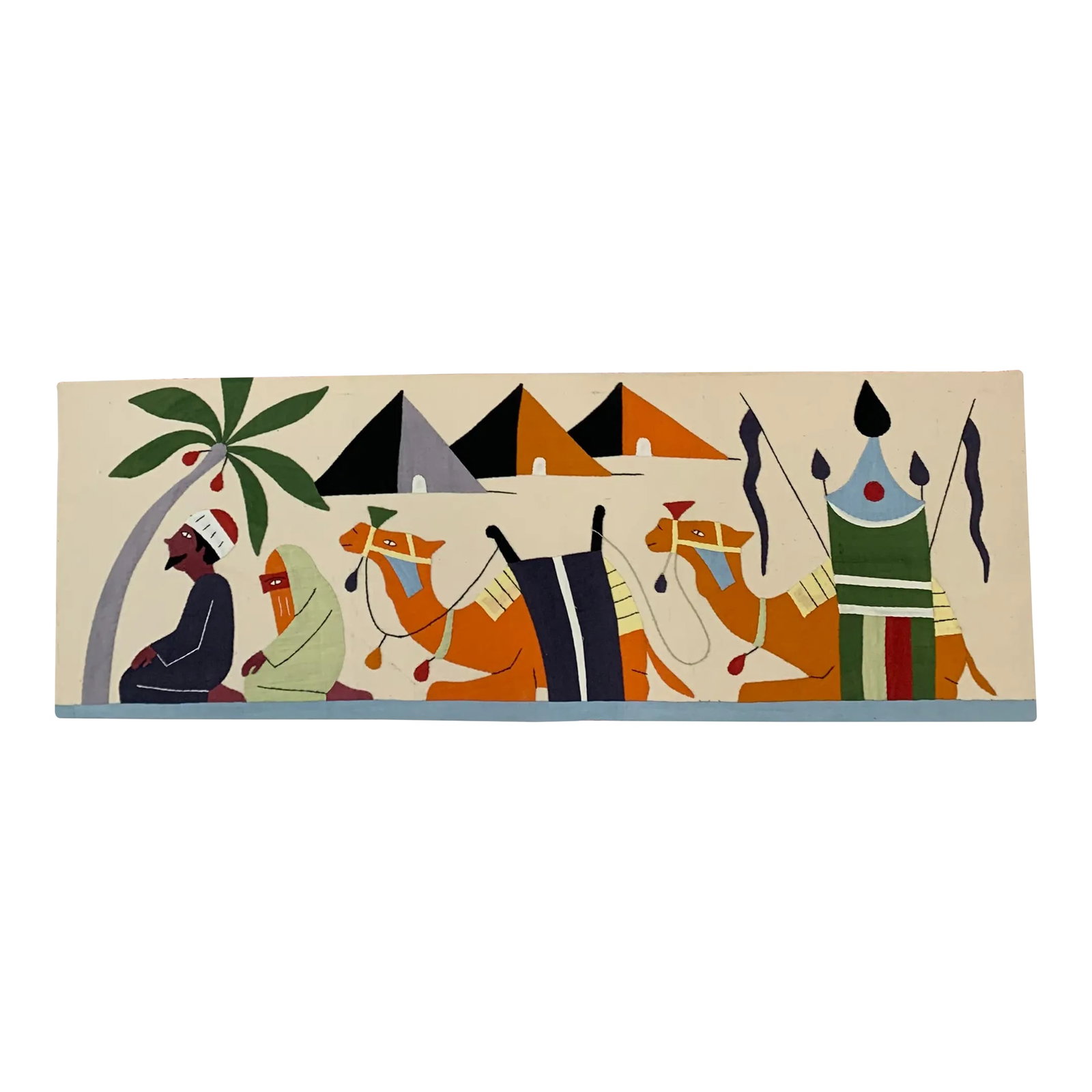 Cotton Appliqued Egyptian Panel: Cotton Appliqued Egyptian Panel Condition: Alterations: Original Condition Unaltered Imperfections: Some Imperfections Condition Notes: Like new Origin: Egypt Materials & Techniques: Cotton,