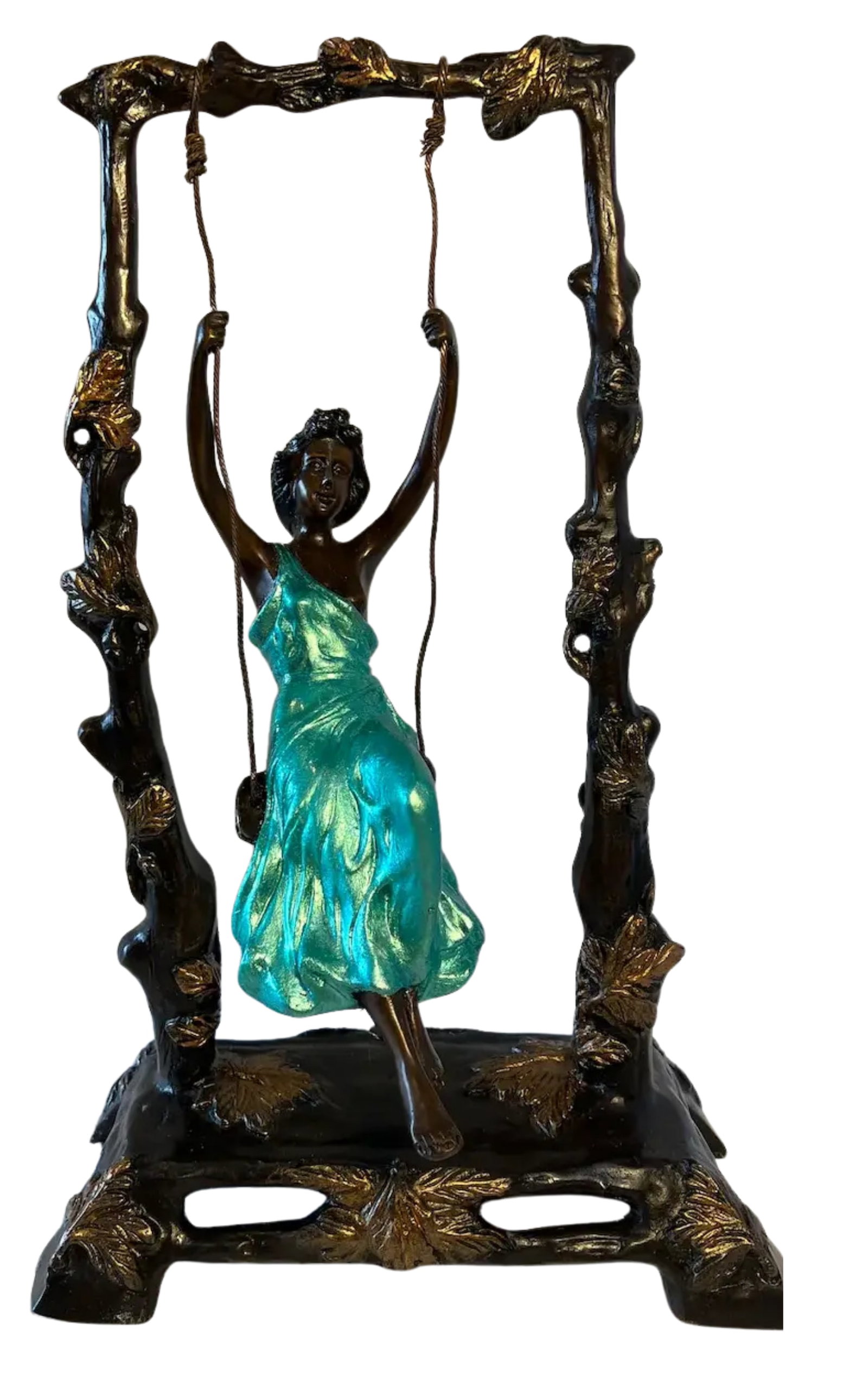 Girl on a Swing Sculpture by Auguste Moreau - 13