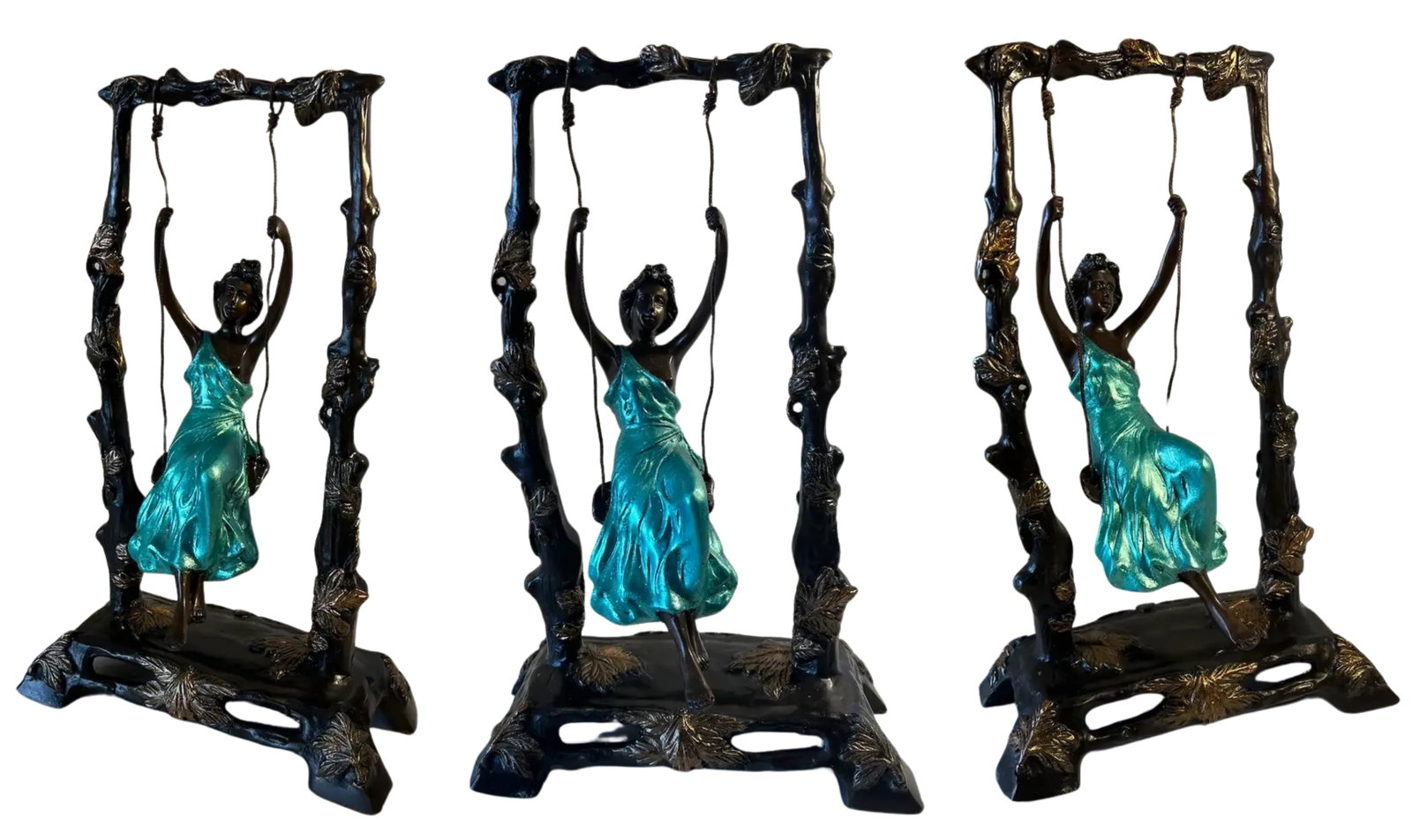 Girl on a Swing Sculpture by Auguste Moreau - 17