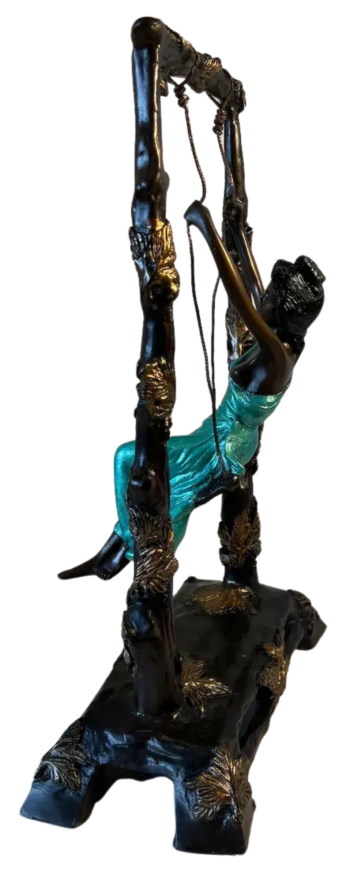 Girl on a Swing Sculpture by Auguste Moreau - 3