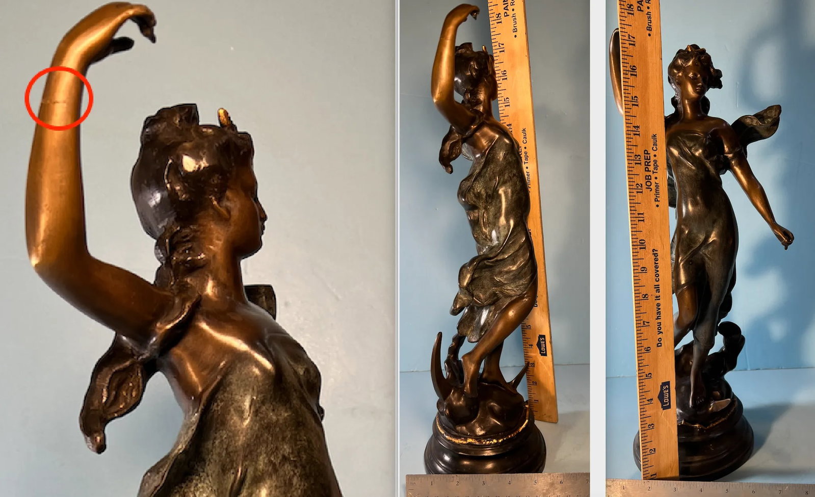 H. Moreau Bronze Sculpture Diane - 12