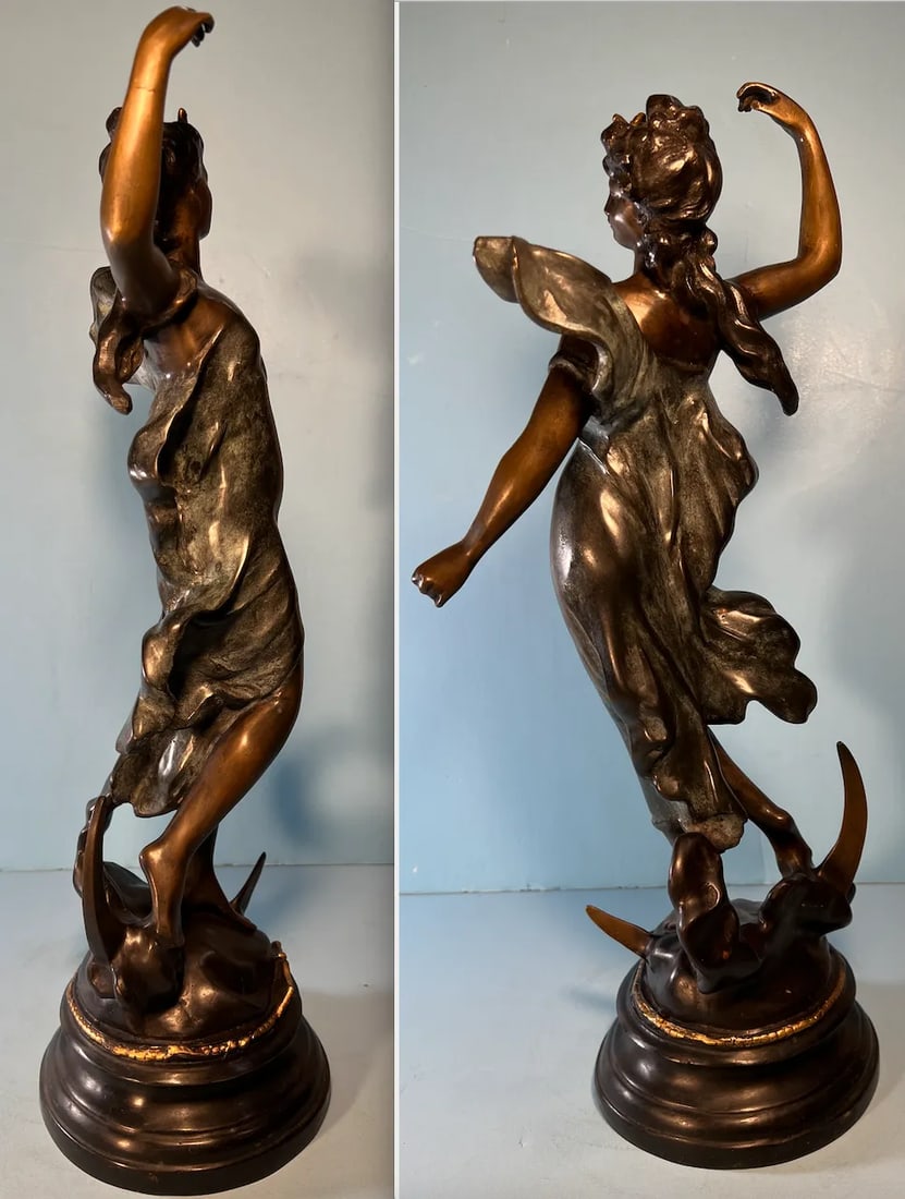 H. Moreau Bronze Sculpture Diane - 8