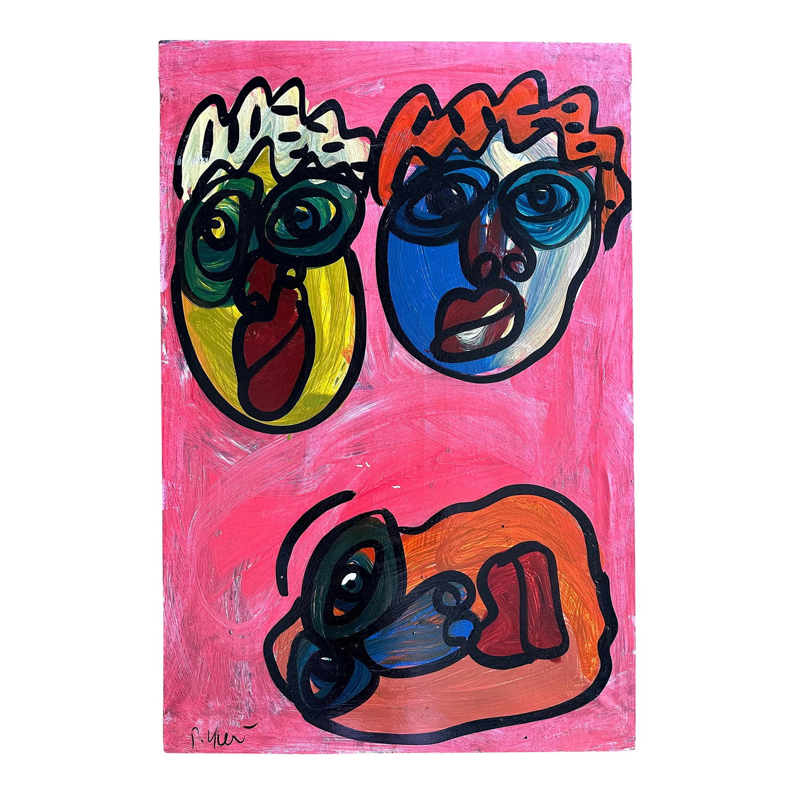 Original Peter Keil Painting - Junge Wilde Collection: Peter Keil is a German artist that focuses primarily on abstract expressionism. Keil painted with some of the greats including Joan Miró, Pablo Picasso and Andy Warhol, to name a few. This is a g