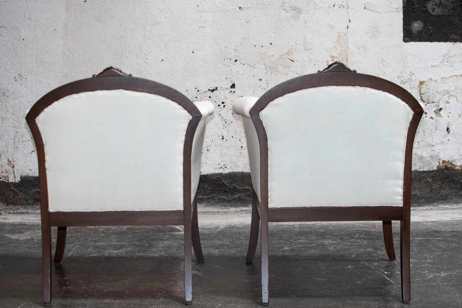 Pair of Swedish Grace Arm Chairs - Com Ready - 4