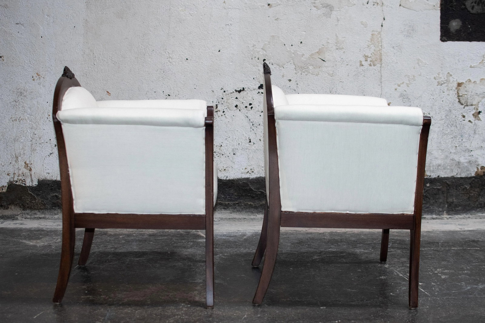 Pair of Swedish Grace Arm Chairs - Com Ready - 5