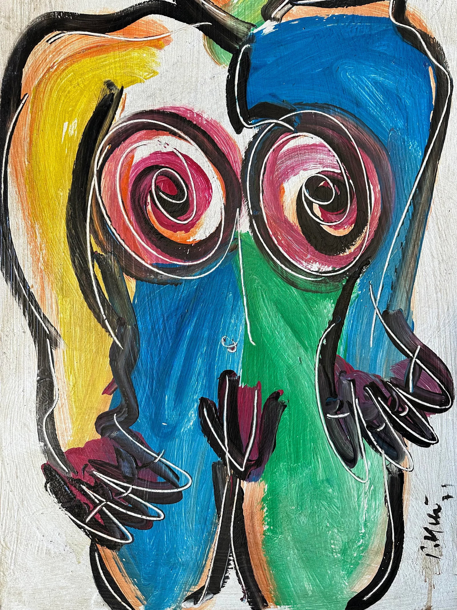 1977 Titled Original Peter Keil Painting - Junge Wilde Collection - 4