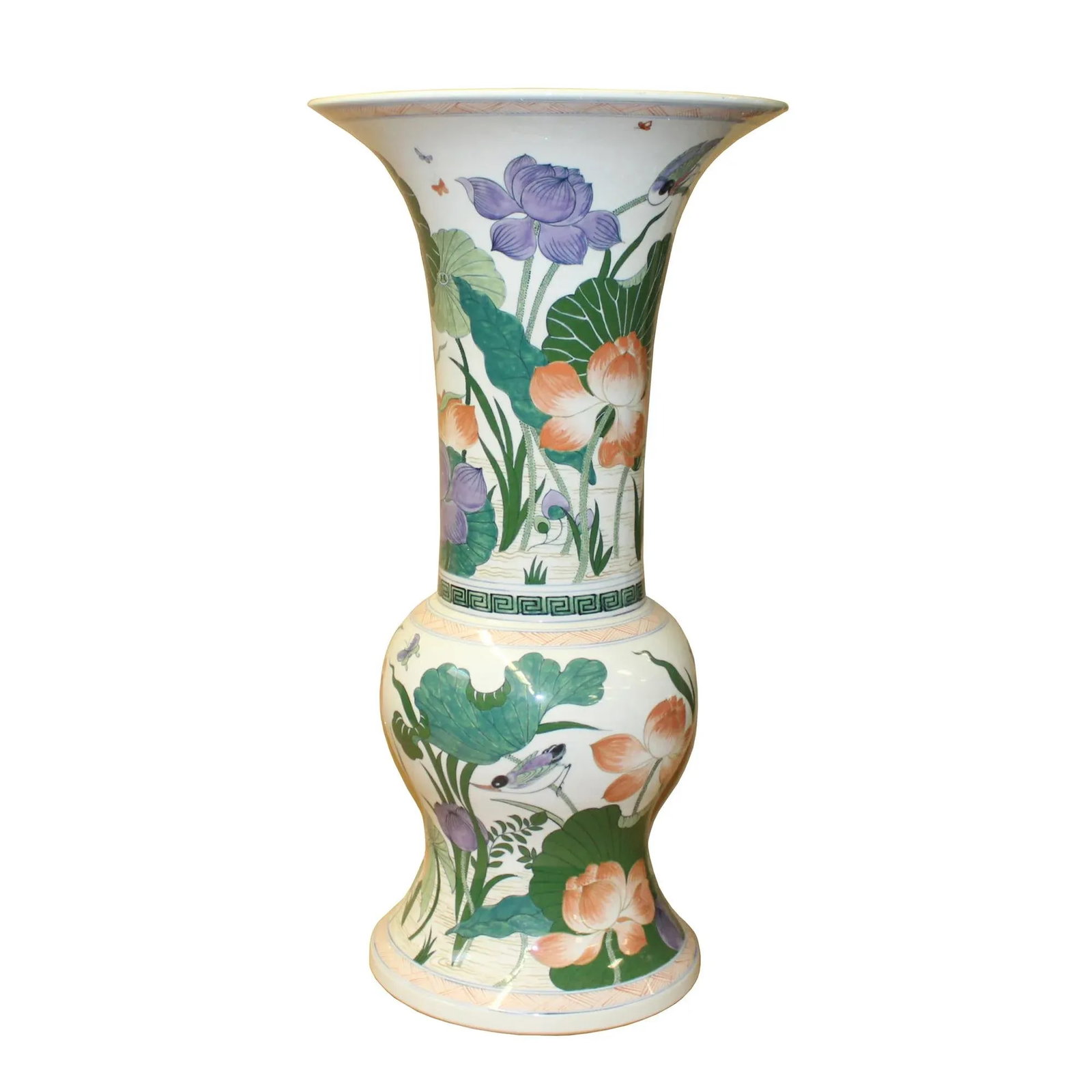 Chinese Handmade Porcelain Flower Tall Art Vase - 6
