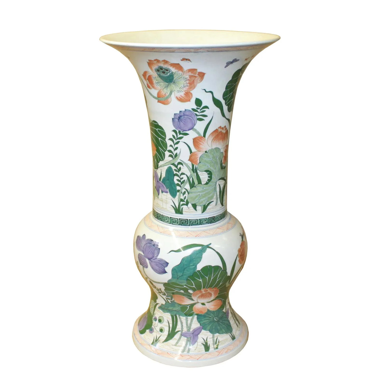Chinese Handmade Porcelain Flower Tall Art Vase - 7