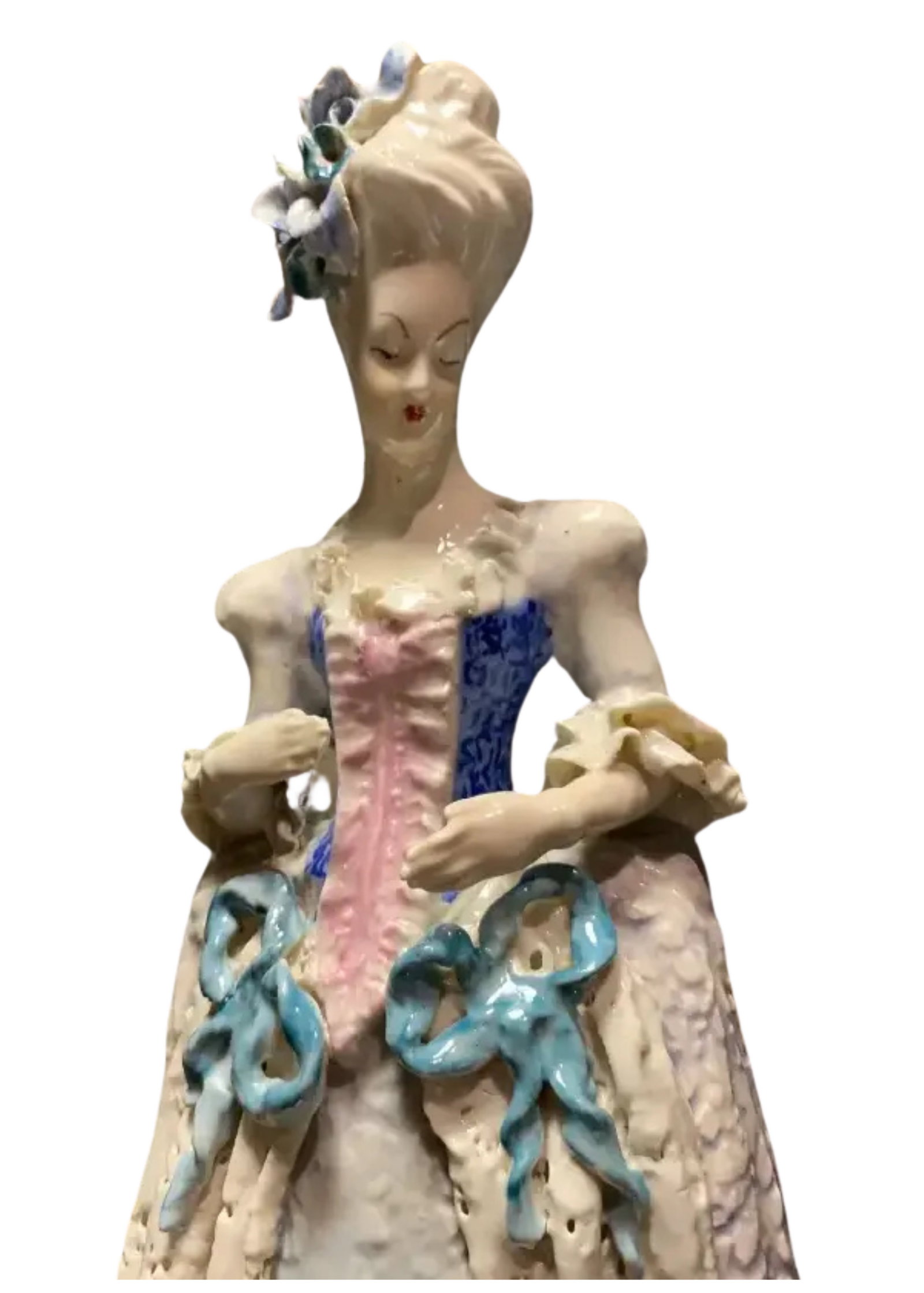 Mid-Century Cybis 14 in Tall Porcelain Lay Figurine - 7