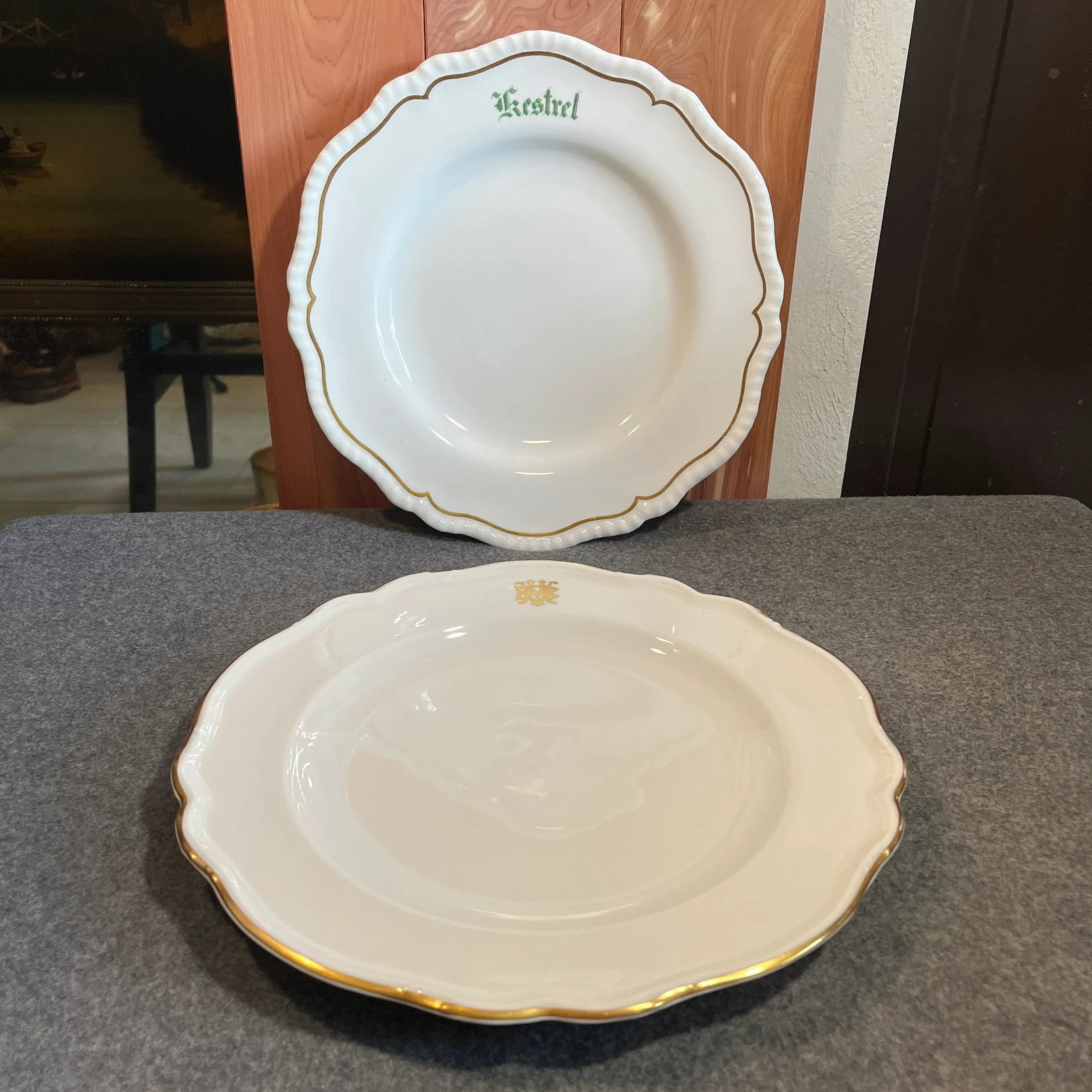 Early 20th Century Antique Mintons for Gilman Collamore & Co. Plates- Set of 2 - 12