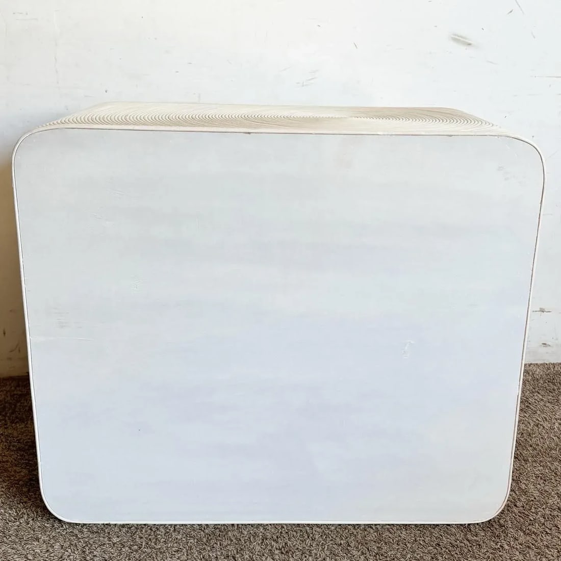 Boho Chic White Washed Swirl Pencil Reed Waterfall Chest of Drawers - 7