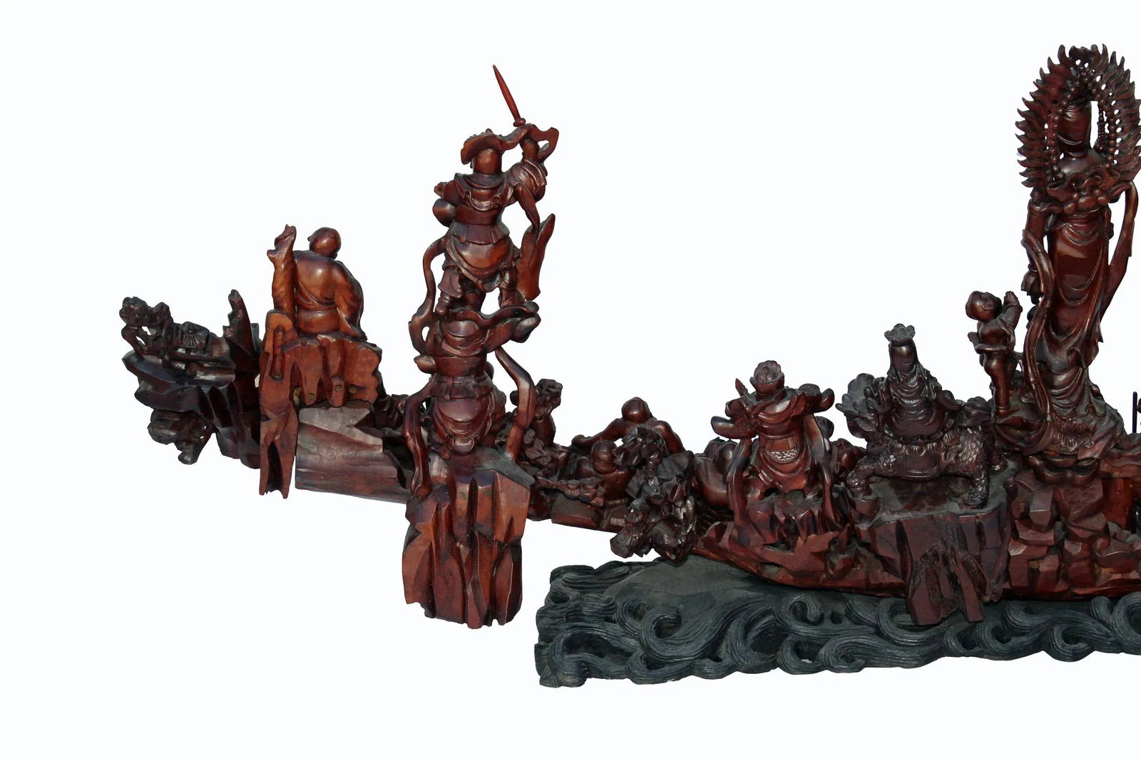 Heavenly Gathering Statue 18 Arhat Inviting Guanyin Bodhisattva for Wisdoms Lecture - 10