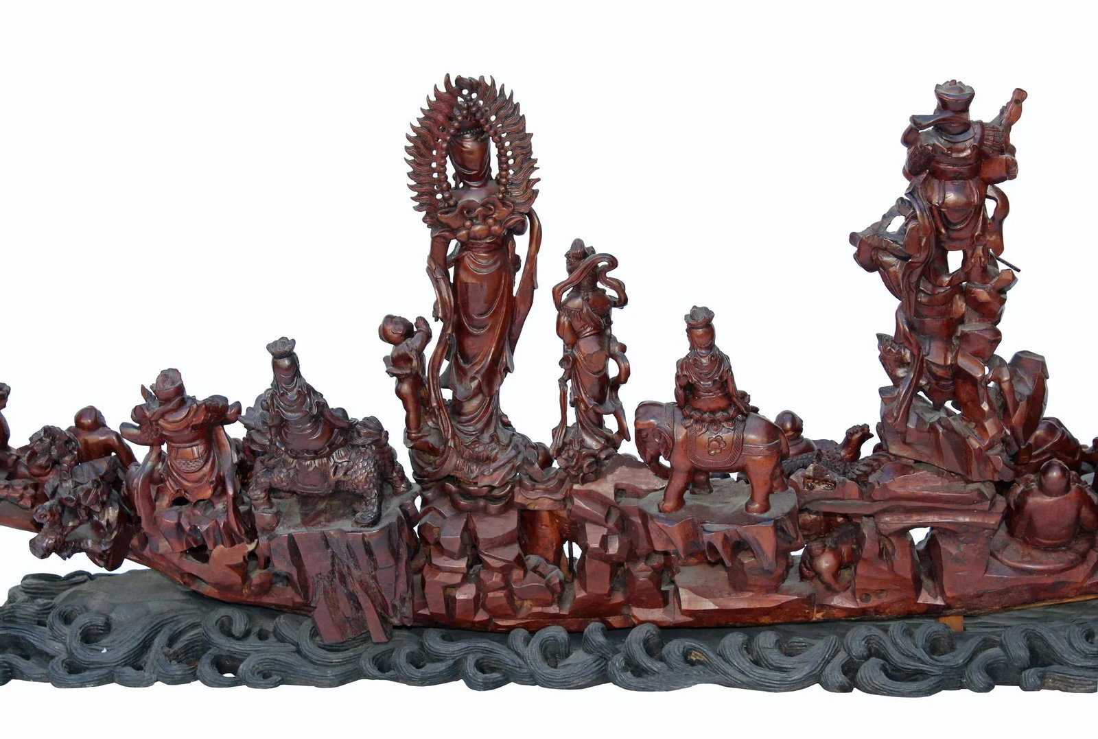 Heavenly Gathering Statue 18 Arhat Inviting Guanyin Bodhisattva for Wisdoms Lecture - 11